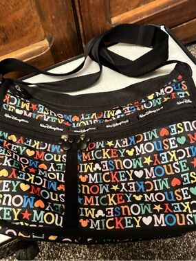 NWOT Disney Mickey Mouse Multi-Color Nylon Shoulder Bag Purse Tote